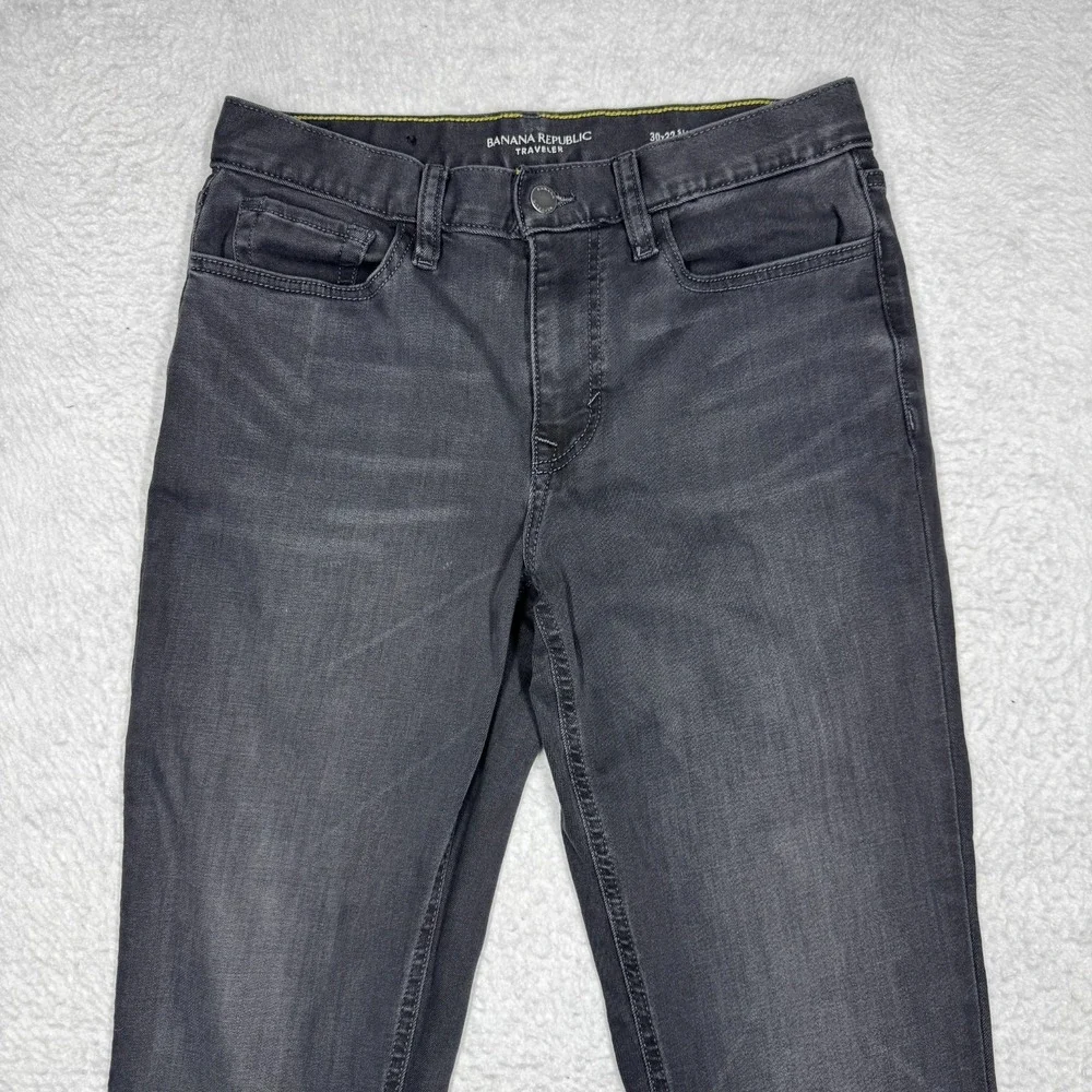 Banana Republic 5 Pocket Pant Slim Fit Stretch‎ Black Denim Men's Size 30x32